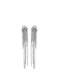 AREA Messy Chain crystal-embellished Earrings | Silver | FARFETCH at Farfetch